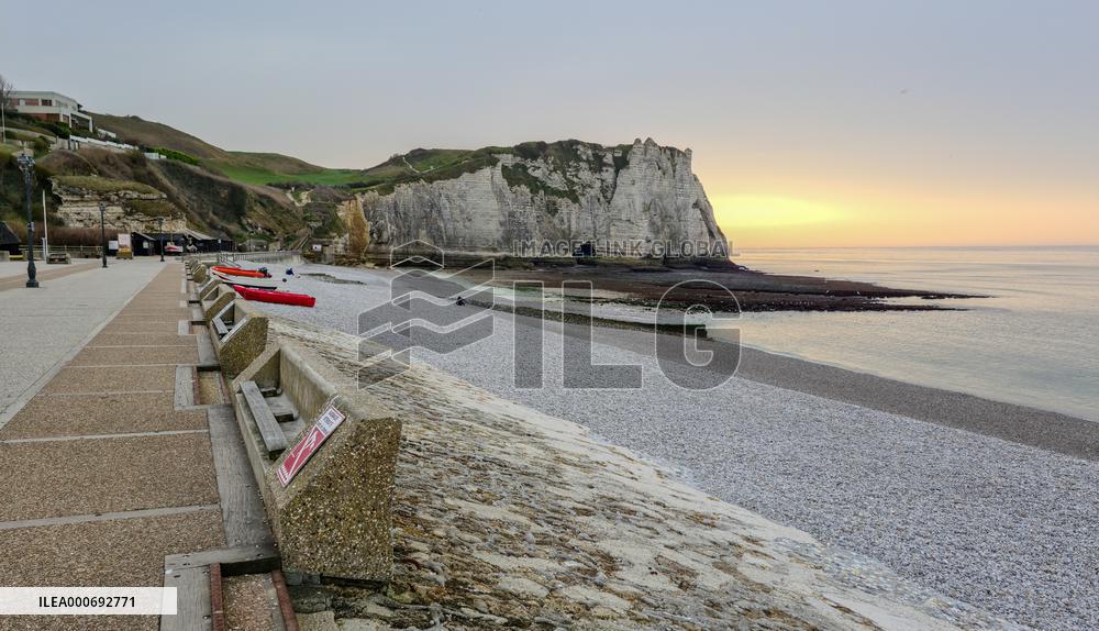 Tourist Town Etretat Deserted Amid Pandemic - France