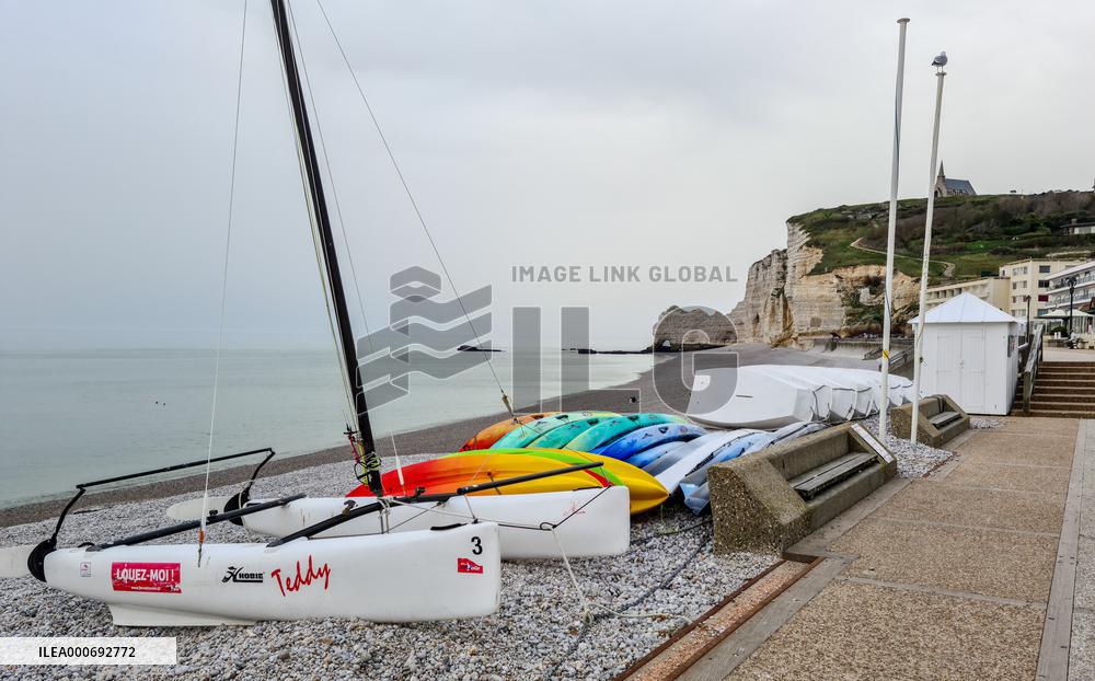 Tourist Town Etretat Deserted Amid Pandemic - France