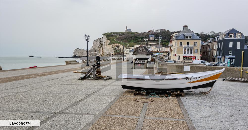 Tourist Town Etretat Deserted Amid Pandemic - France