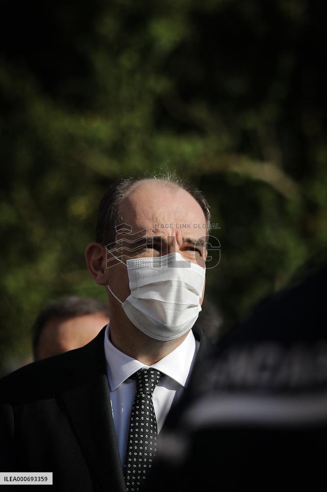 Jean Castex and Gerald Darmanin visit National Gendarmerie - Brantome