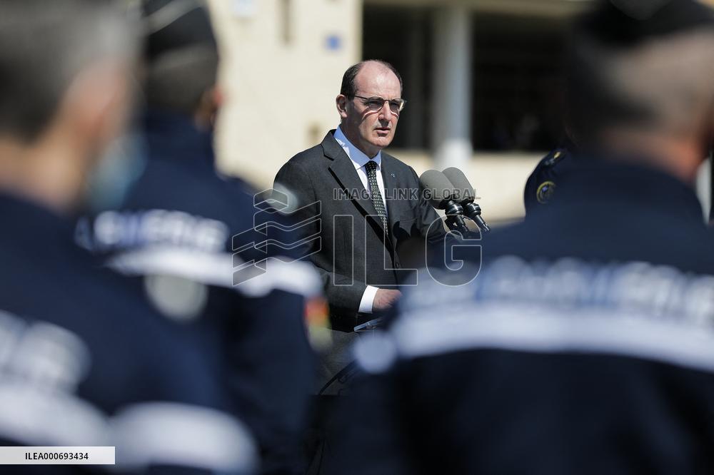 Jean Castex and Gerald Darmanin visit Training Center for CNEFG - Saint-Astier