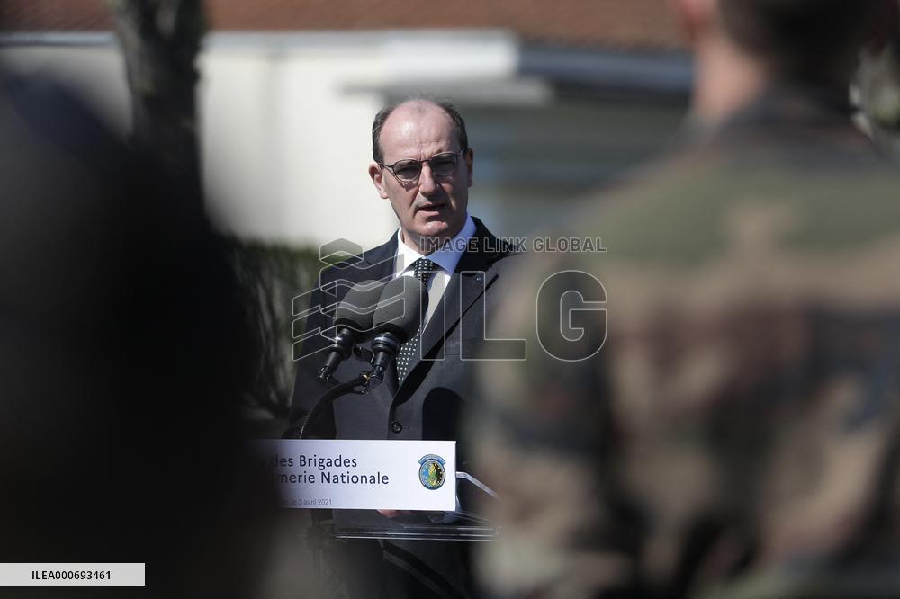 Jean Castex and Gerald Darmanin visit Training Center for CNEFG - Saint-Astier