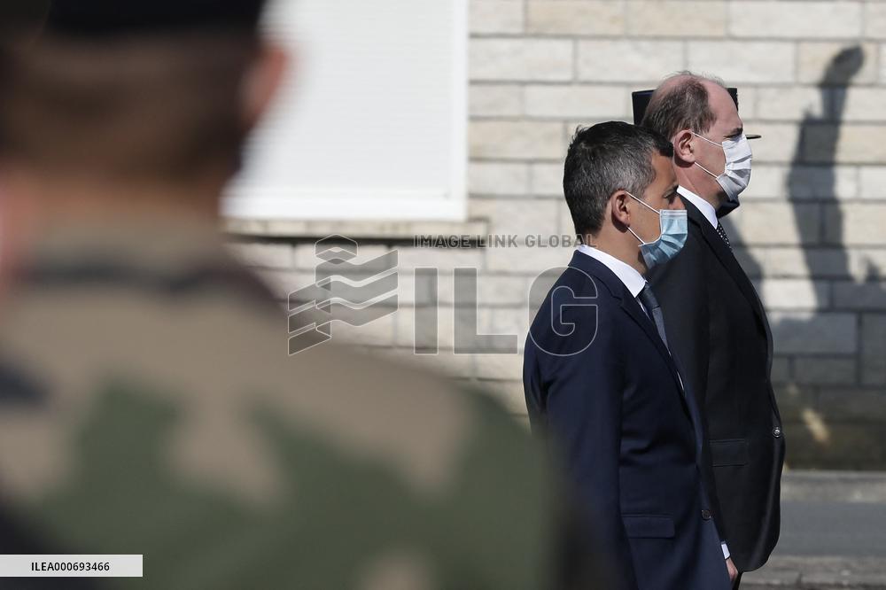 Jean Castex and Gerald Darmanin visit Training Center for CNEFG - Saint-Astier