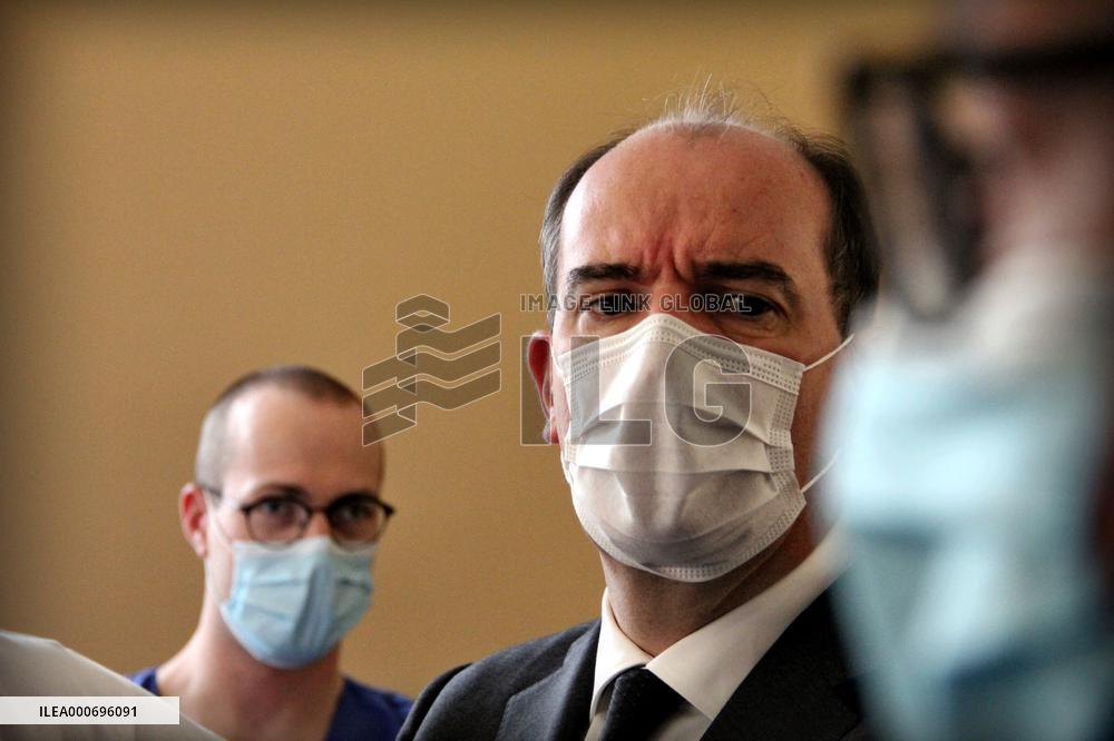 Jean Castex visits Edouard Herriot Hospital - Lyon