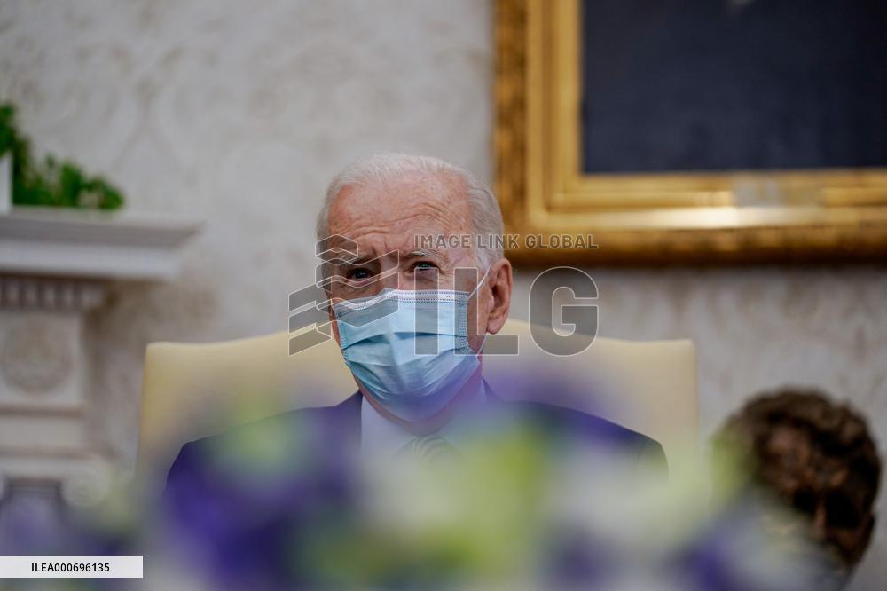 Biden Receives Weekly Economic Briefing - DC