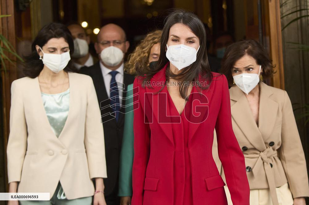 Queen Letizia At The Tribute To The Figure Of Clara Campoamor - Madrid