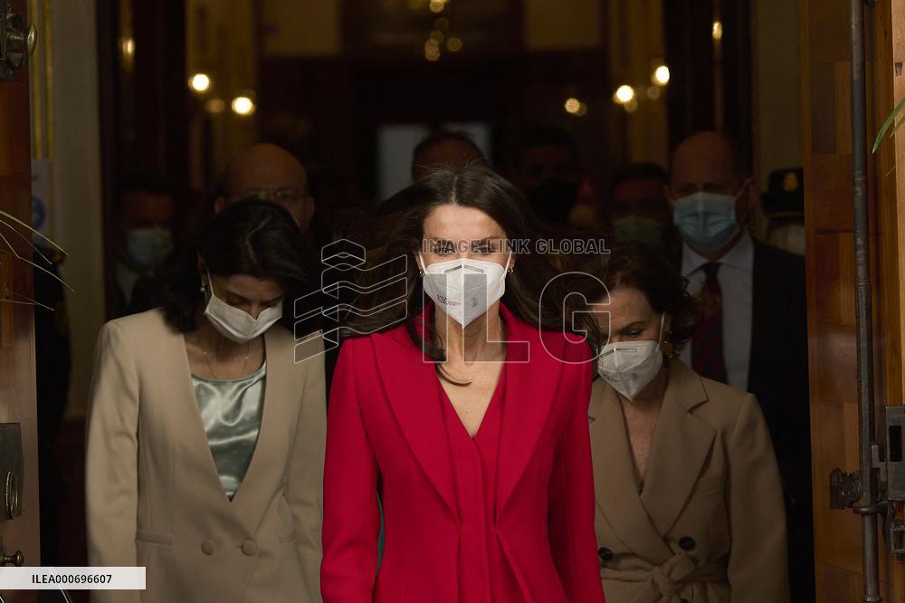 Queen Letizia At The Tribute To The Figure Of Clara Campoamor - Madrid