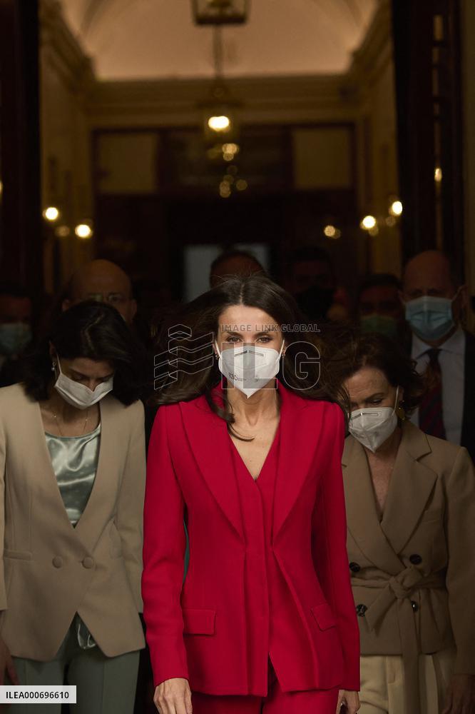 Queen Letizia At The Tribute To The Figure Of Clara Campoamor - Madrid
