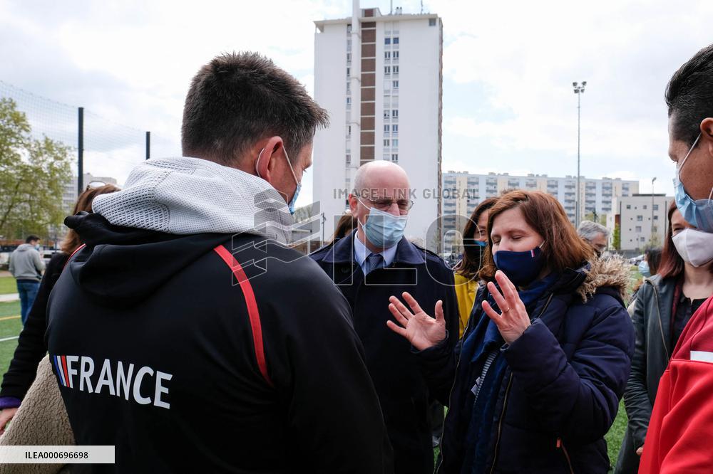 Jean-Michel Blanquer and Roxana Maracineanu visit Toulouse