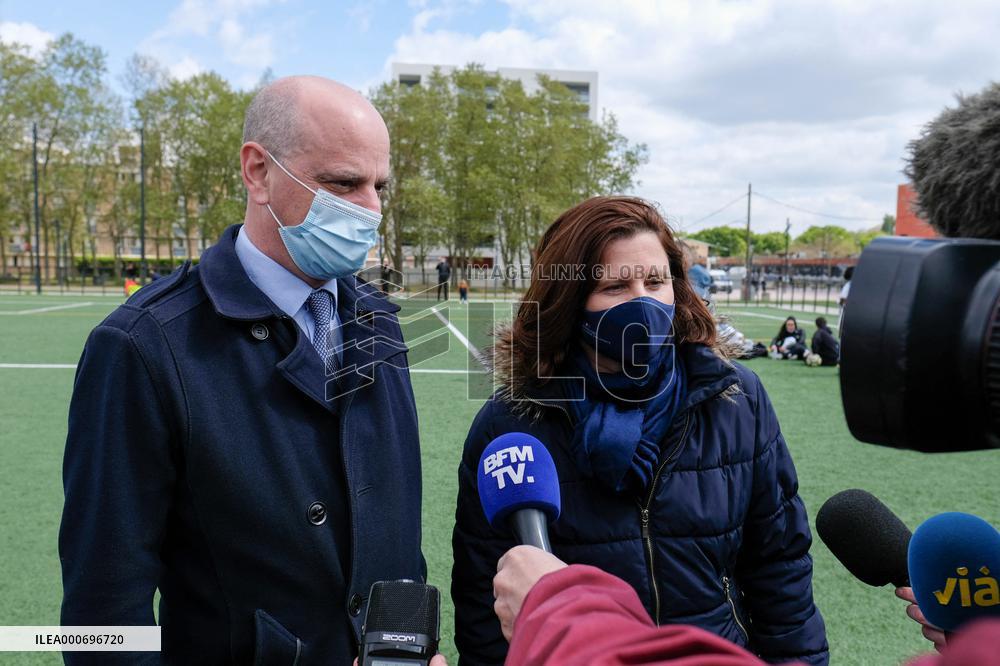 Jean-Michel Blanquer and Roxana Maracineanu visit Toulouse