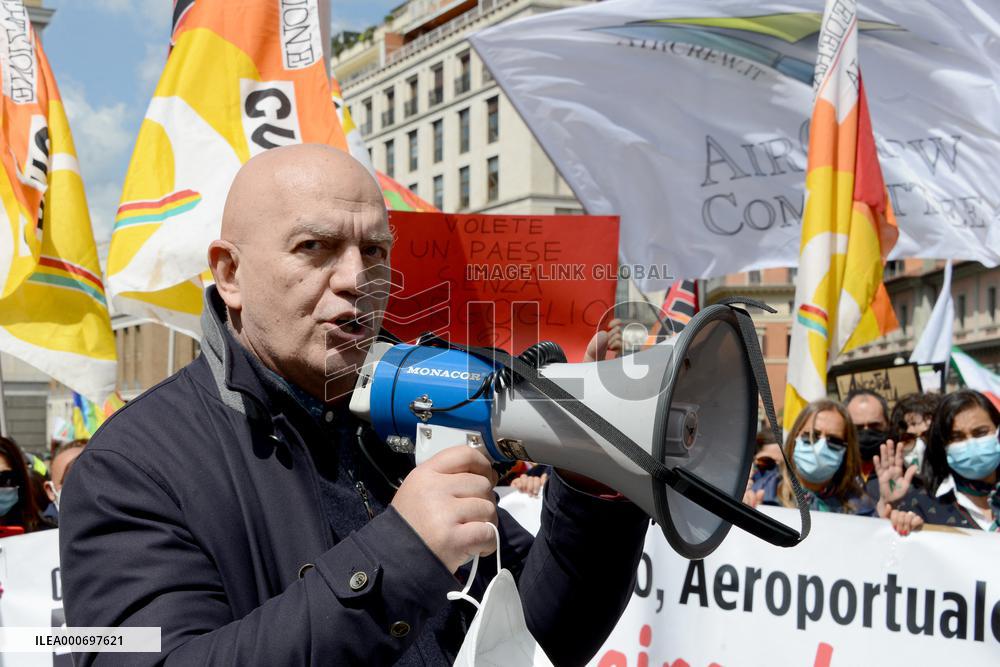 Alitalia Workers Demonstration - Rome