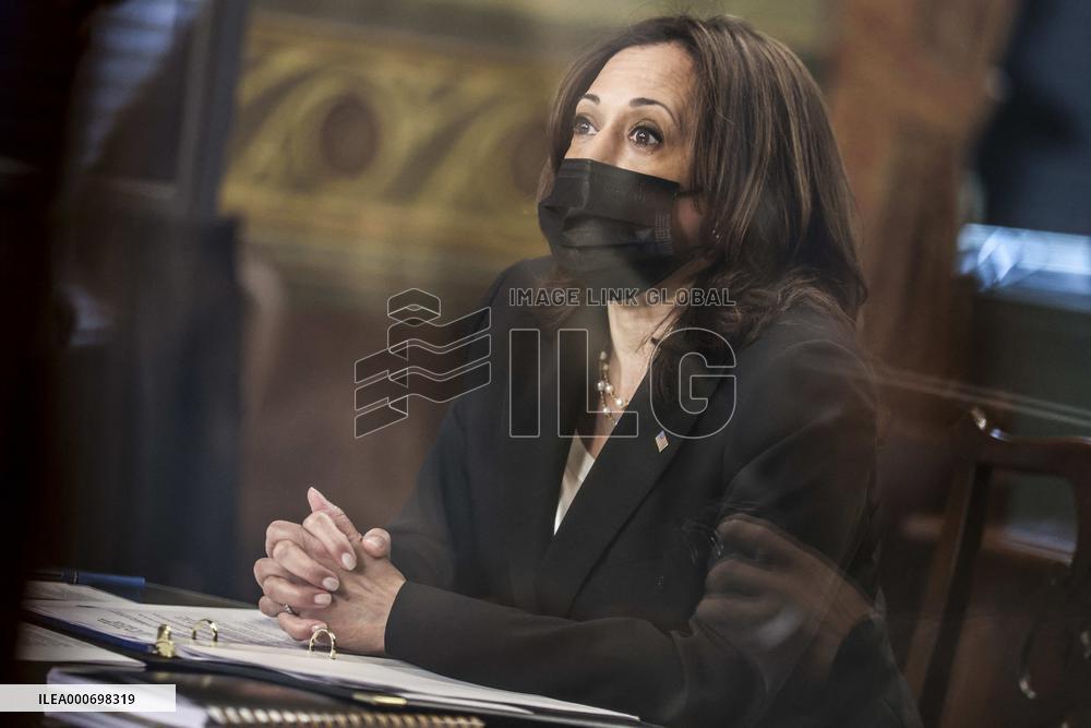 Vice President Harris holds a meeting on the Northern Triangle migration crisis