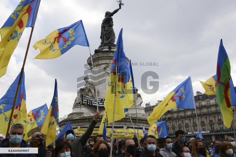 Protest in support of the independence of Kabylia - Paris