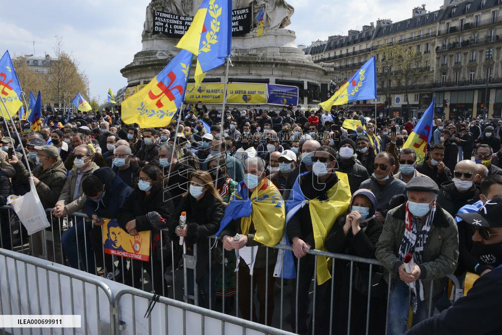 Protest in support of the independence of Kabylia - Paris