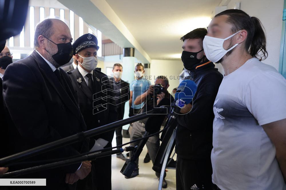 Eric Dupond-Moretti visit to Bordeaux-Gradignan penitentiary center