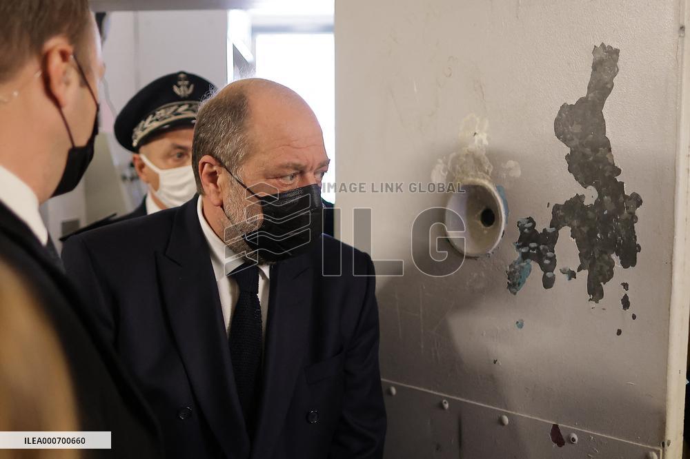 Eric Dupond-Moretti visit to Bordeaux-Gradignan penitentiary center