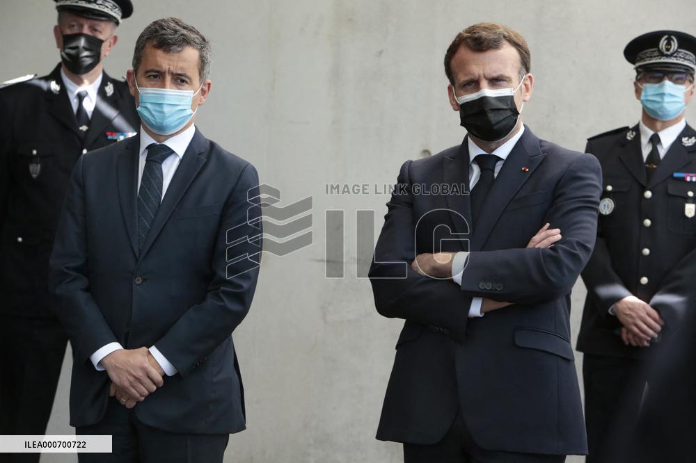 Macrons Security And Policing Focused Visit - Montpellier