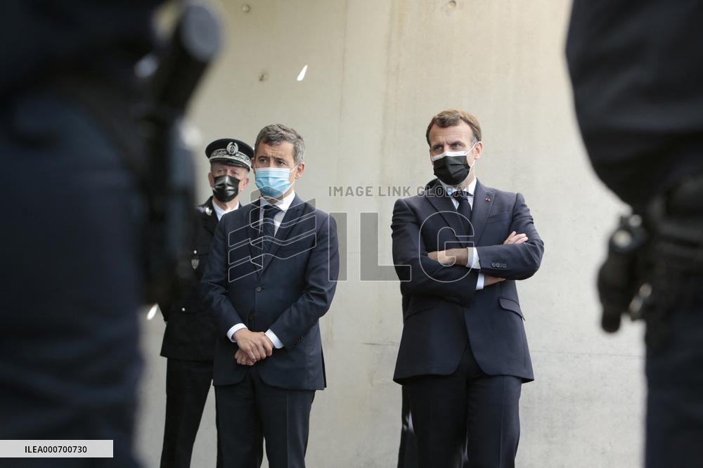 Macrons Security And Policing Focused Visit - Montpellier