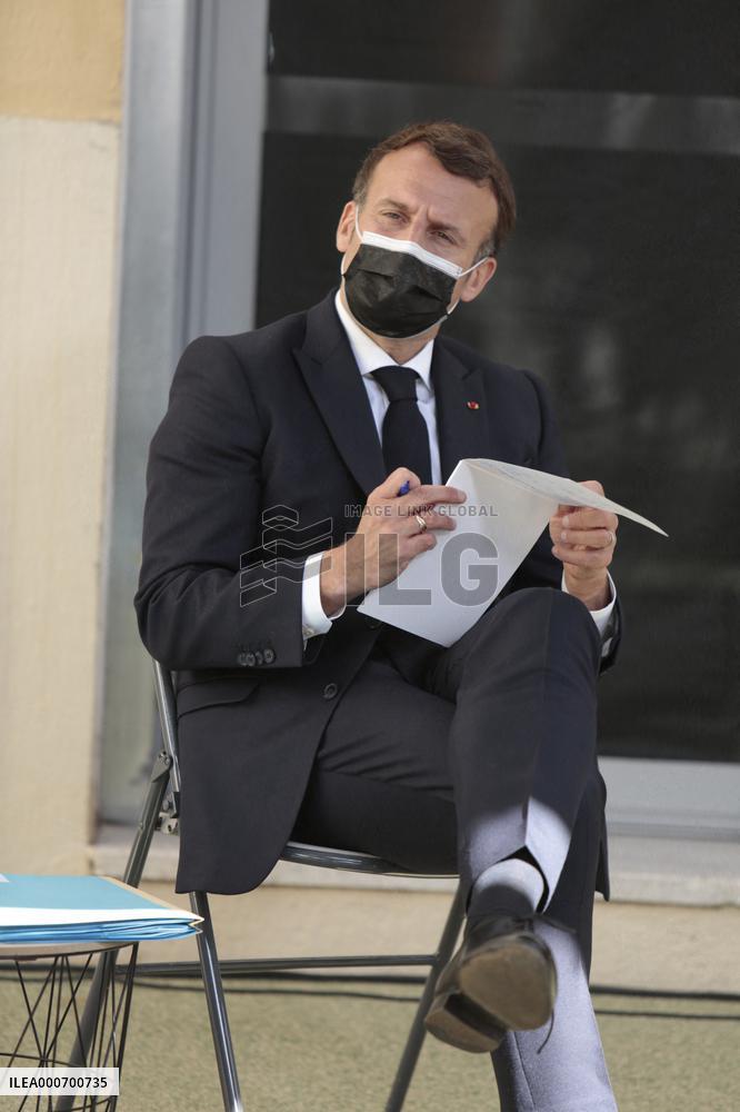 Macrons Security And Policing Focused Visit - Montpellier