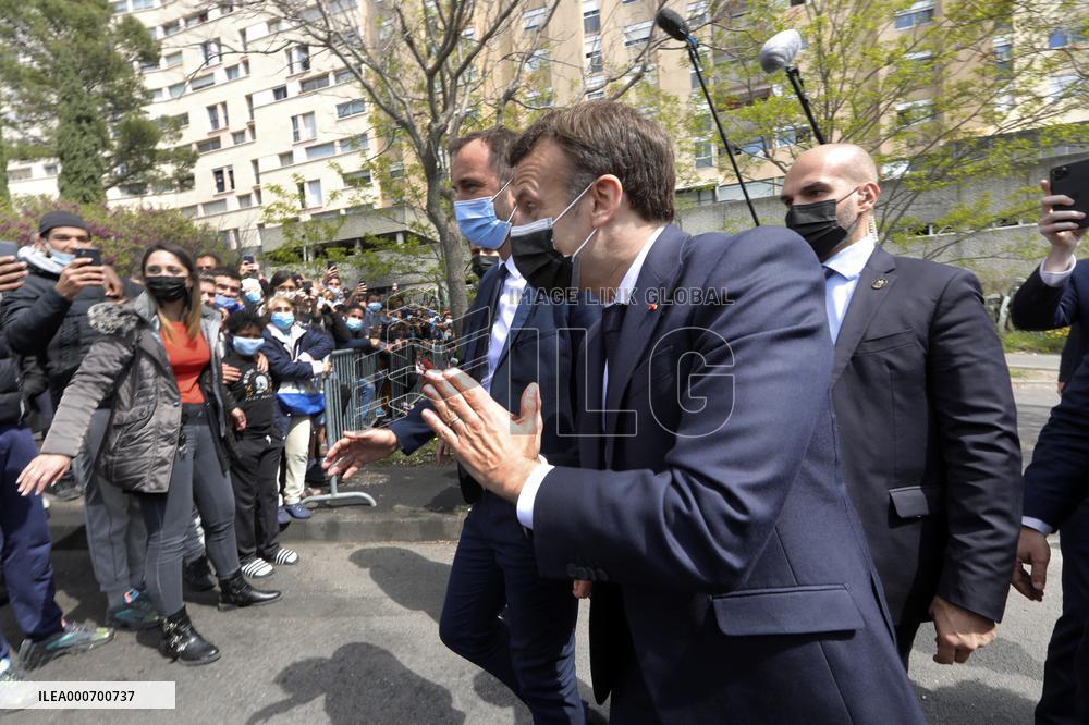 Macrons Security And Policing Focused Visit - Montpellier