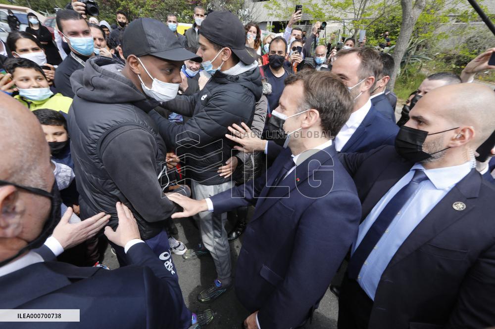 Macrons Security And Policing Focused Visit - Montpellier