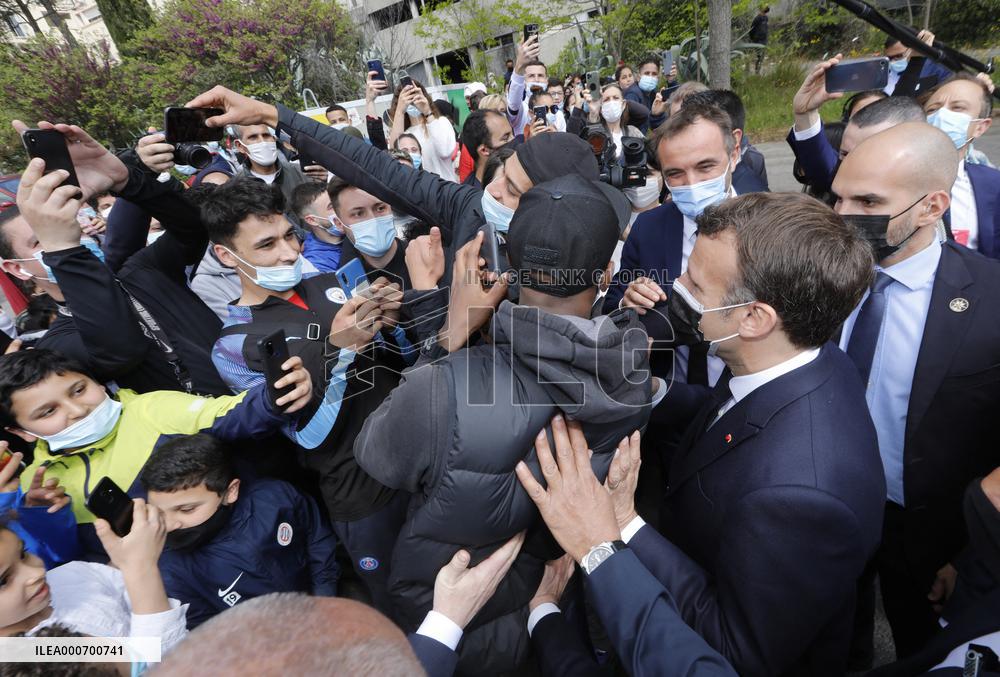 Macrons Security And Policing Focused Visit - Montpellier