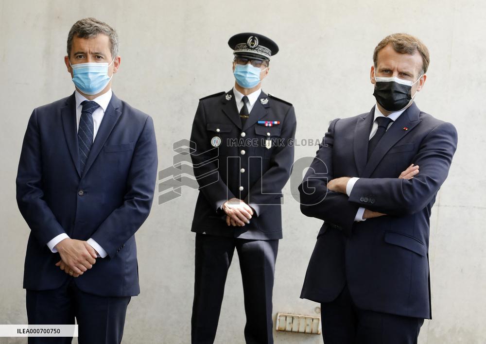 Macrons Security And Policing Focused Visit - Montpellier