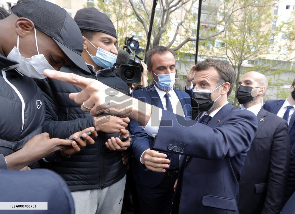 Macrons Security And Policing Focused Visit - Montpellier