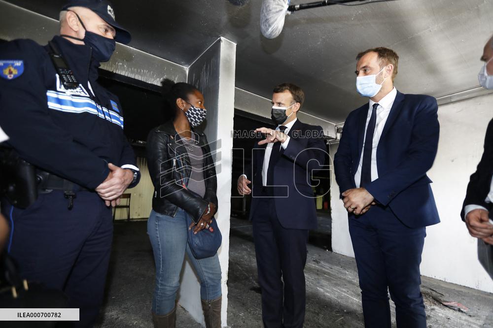 Macrons Security And Policing Focused Visit - Montpellier