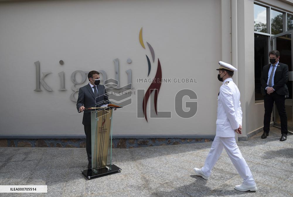 Macron Visits Genocide Memorial - Kigali