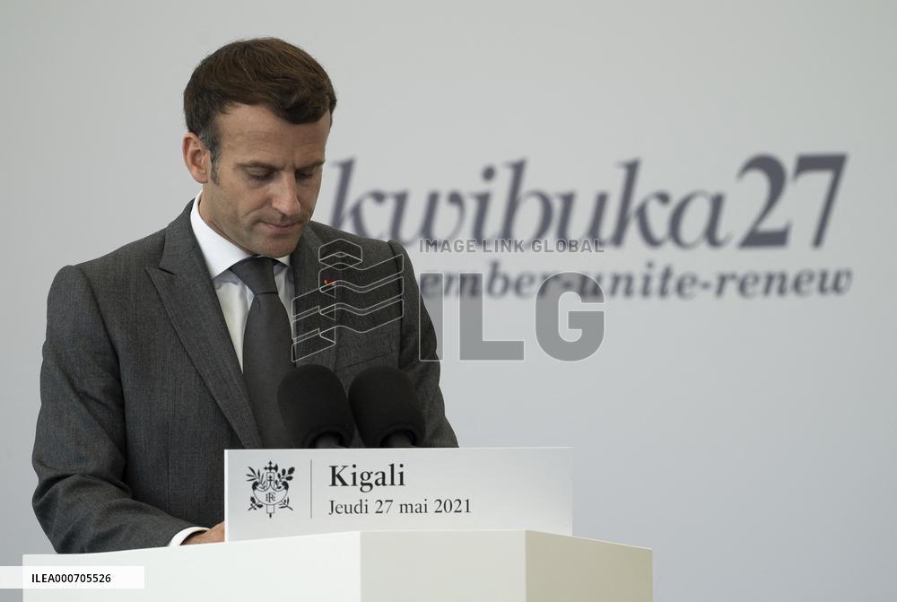 Macron Visits Genocide Memorial - Kigali