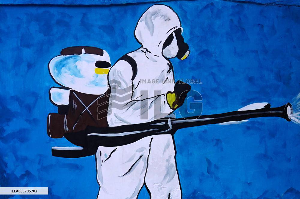 Mural on COVID-19 Coronavirus Awarness - India