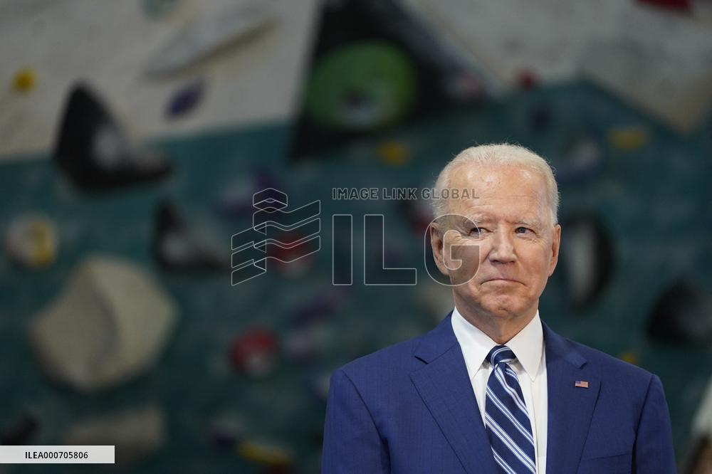 Biden and Northam Visit Sportrock CLlimbing Centern Alexandria, Virginia