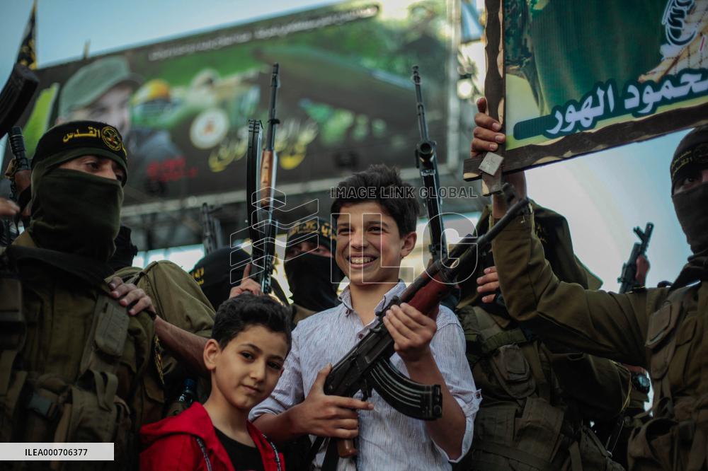 Saraya al-Quds Brigades Protest - Gaza