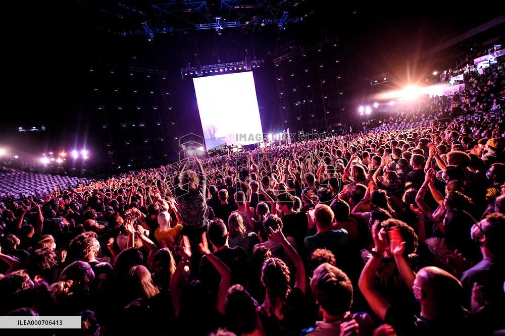 Indochine band at test concert in Paris - France