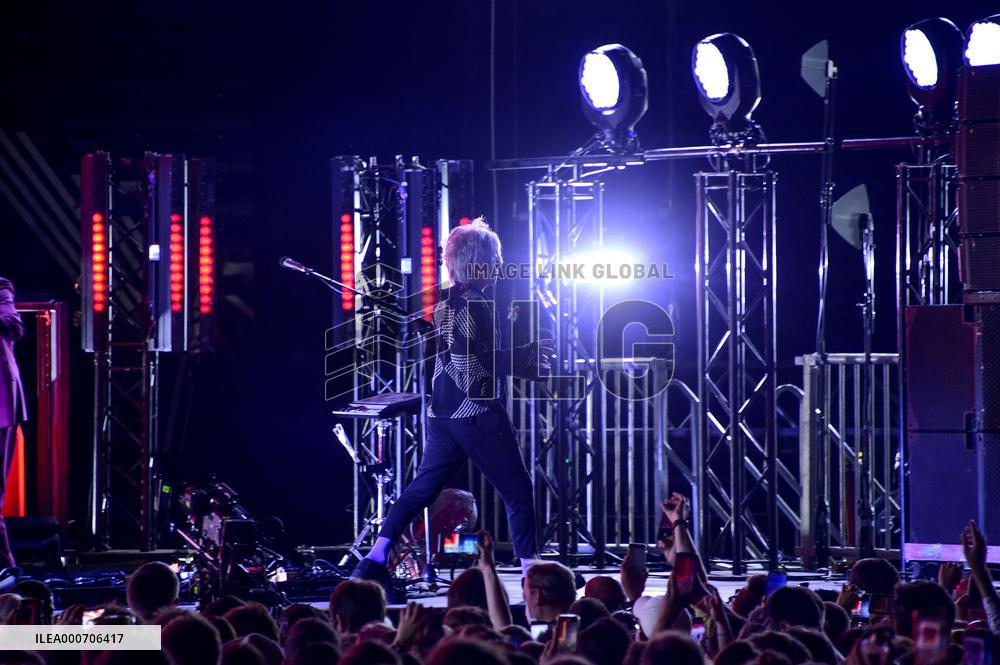 Indochine band at test concert in Paris - France