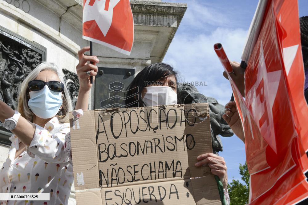 Anti Bolsonaro protest in Paris