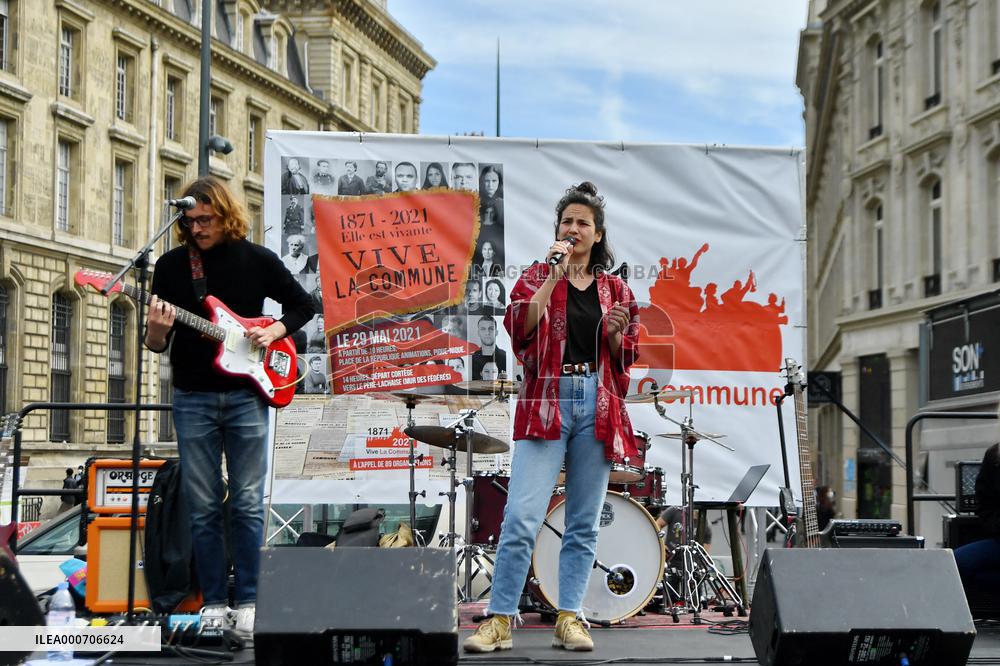 Rally to celebrate 150th anniversary of the Paris Commune