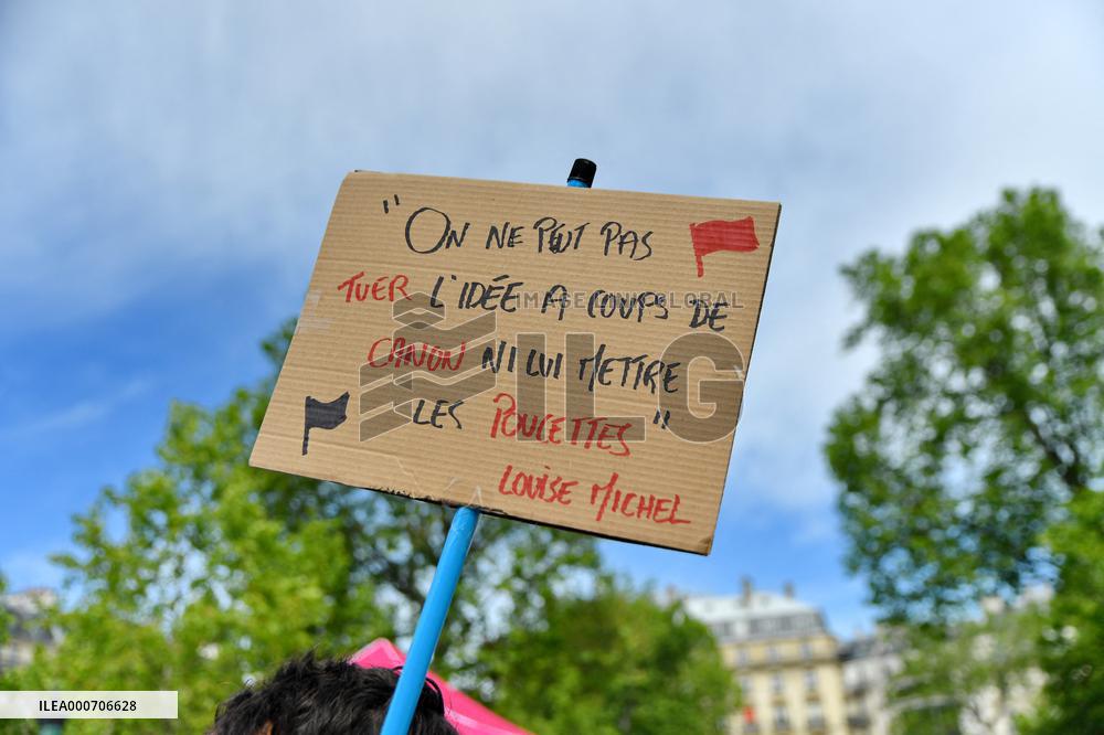 Rally to celebrate 150th anniversary of the Paris Commune