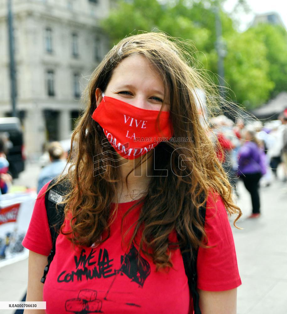Rally to celebrate 150th anniversary of the Paris Commune