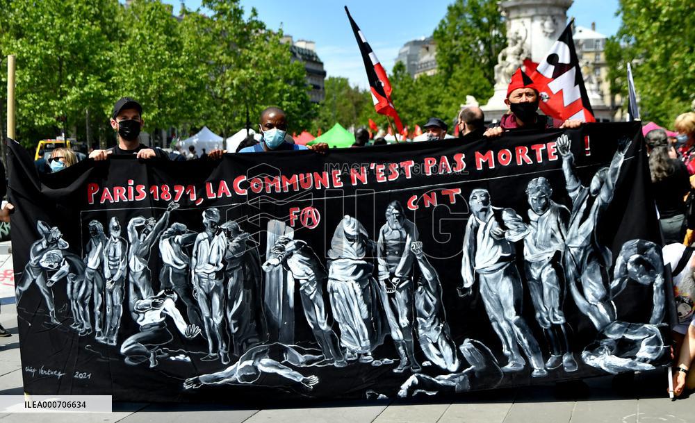 Rally to celebrate 150th anniversary of the Paris Commune