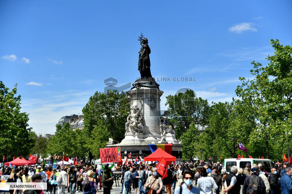 Rally to celebrate 150th anniversary of the Paris Commune