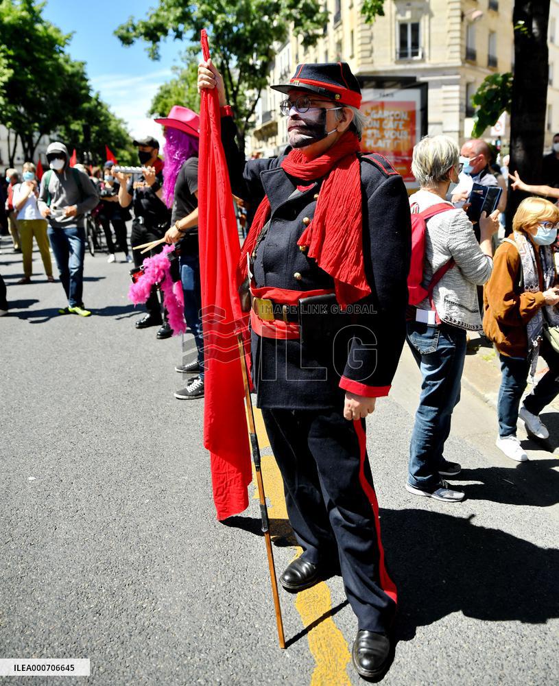 Rally to celebrate 150th anniversary of the Paris Commune