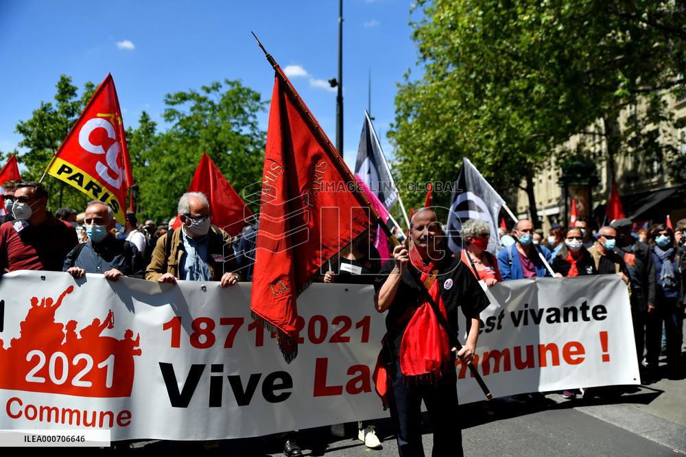 Rally to celebrate 150th anniversary of the Paris Commune