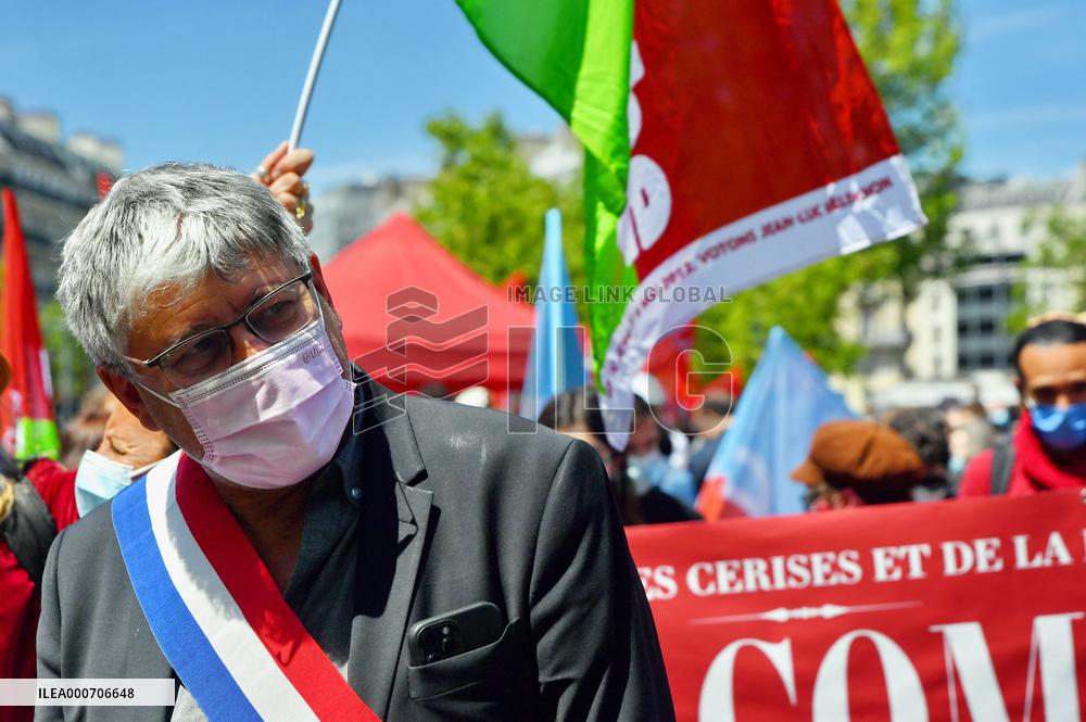 Rally to celebrate 150th anniversary of the Paris Commune