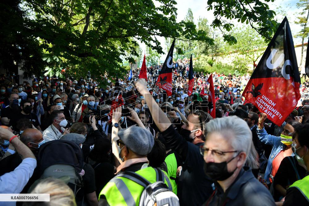 Rally to celebrate 150th anniversary of the Paris Commune