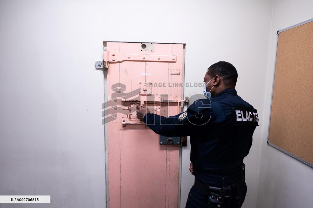 Eric Dupond-Moretti visits the prison de La Sante - Paris