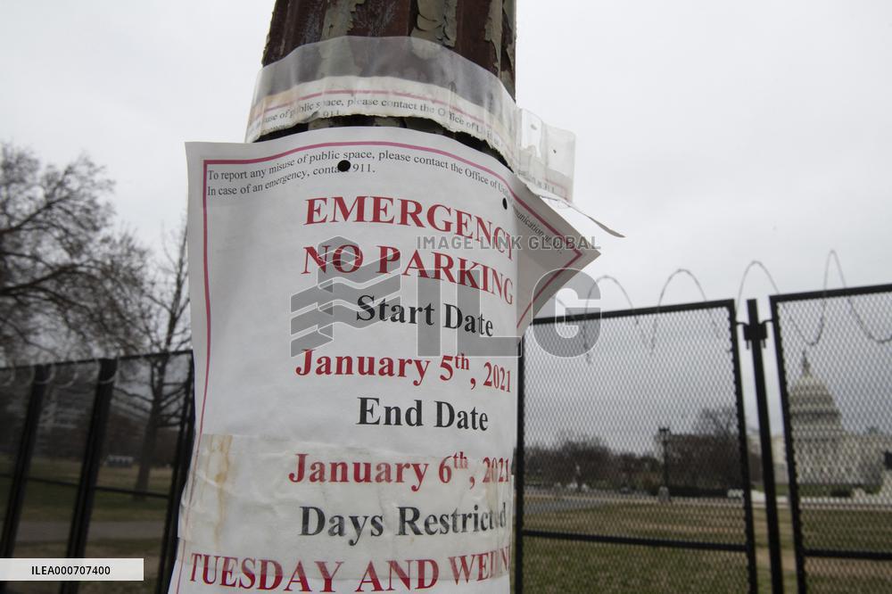 Heavy Security Around The Capitol - Washington
