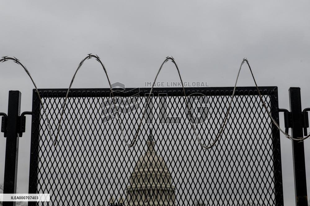 Heavy Security Around The Capitol - Washington
