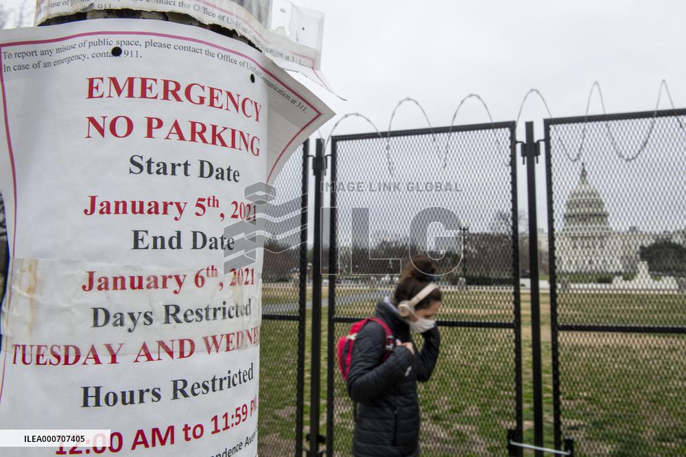 Heavy Security Around The Capitol - Washington